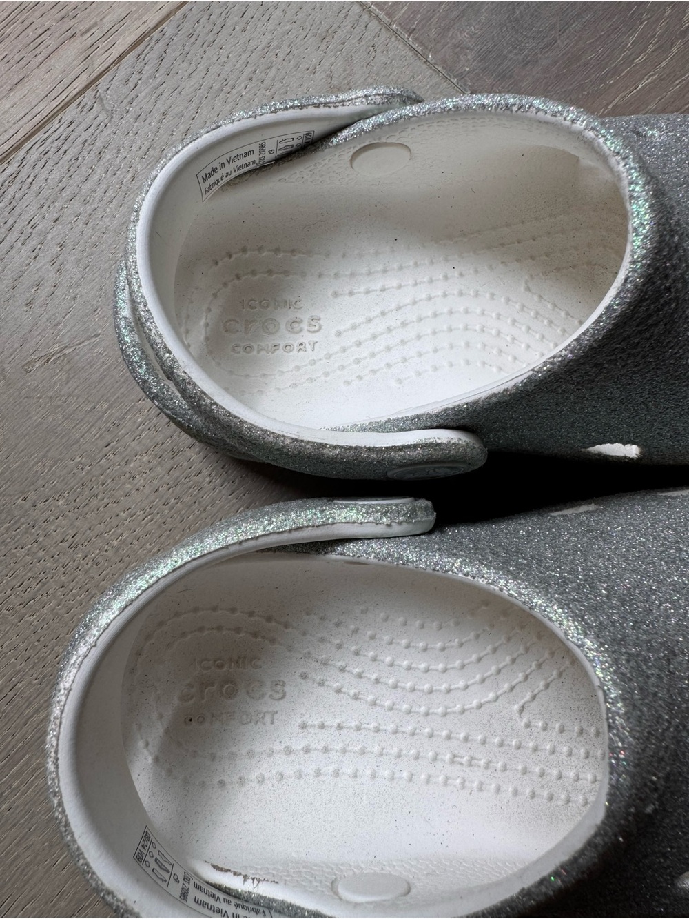 CROCS Kids' Glitter Clog — Silver - Picture 4 of 6